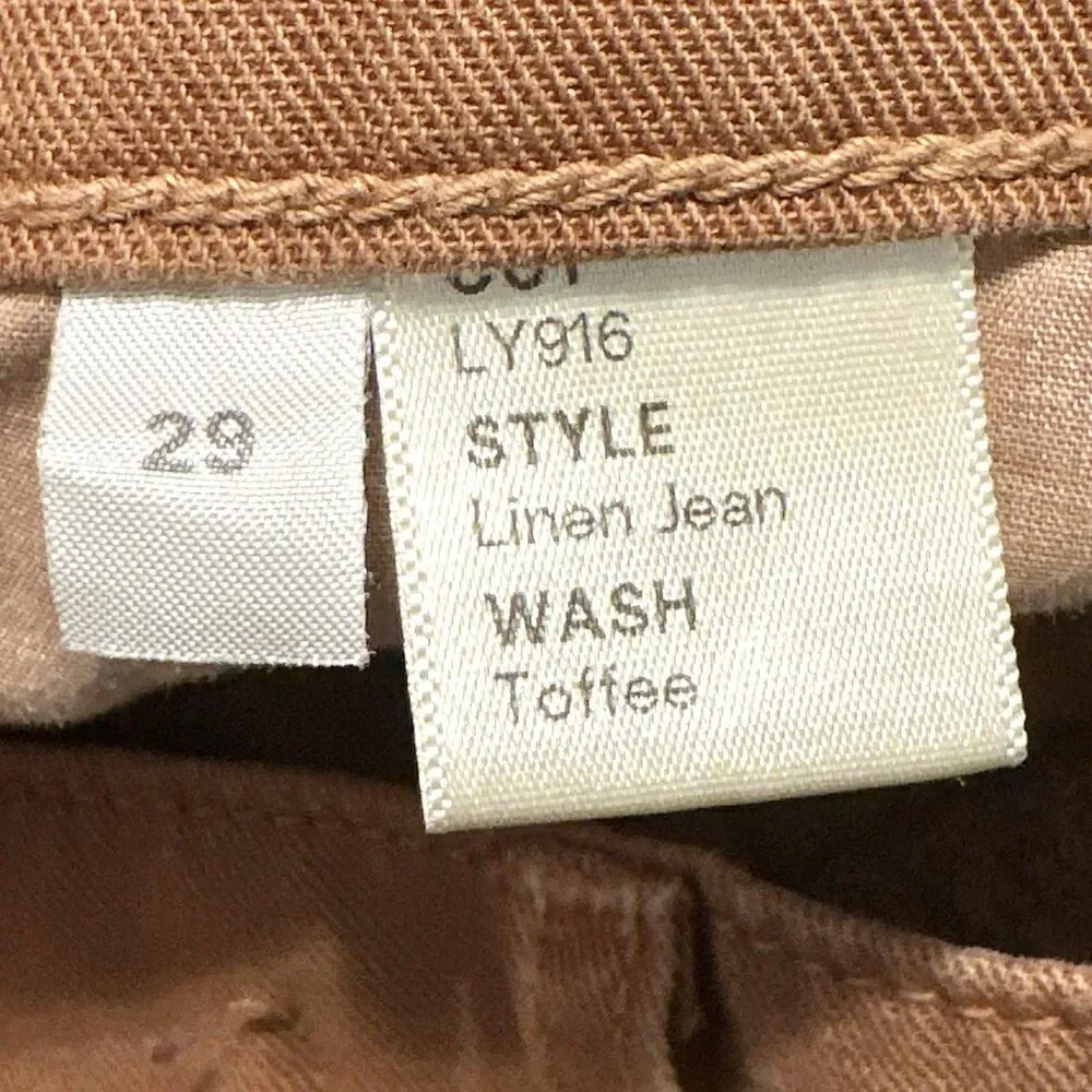 Reformation Jeans Women’s Size 29 High Rise Linen Toffee Brown Soft Pants USA - Picture 12 of 14
